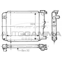 100751 AUTOGAMMA Радіатор охолодження двигуна