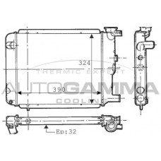 100751 AUTOGAMMA Радіатор охолодження двигуна