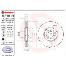 09.7010.21 BREMBO Гальмівний диск