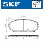 VKBP 80612 A SKF Комплект гальмівних колодок дисковий гальм