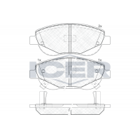 181944 ICER Комплект гальмівних колодок дисковий гальм