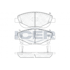 181944 ICER Комплект гальмівних колодок дисковий гальм