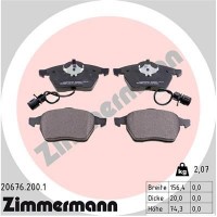 20676.200.1 ZIMMERMANN КомплеК т гальмівних колодок, дискове гальмо