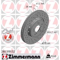 280.3191.52 ZIMMERMANN Гальмівний диск
