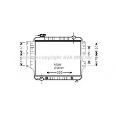 JE2022 AVA QUALITY COOLING Радіатор охолодження двигуна