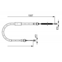 1 987 477 965 BOSCH Тросик, cтояночный тормоз