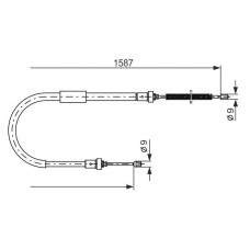 1 987 477 965 BOSCH Тросик, cтояночный тормоз