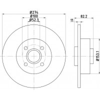 8DD 355 112-211 HELLA PAGID Гальмівний диск
