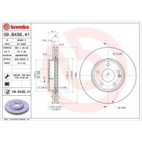 09.B436.41 BREMBO Гальмівний диск