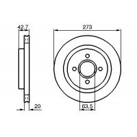 0 986 478 816 BOSCH Гальмівний диск