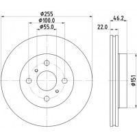 8DD 355 134-981 HELLA PAGID Гальмівний диск