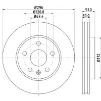 8DD 355 116-031 HELLA PAGID Гальмівний диск