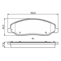 0 986 495 406 BOSCH Комплект гальмівних колодок дисковий гальм