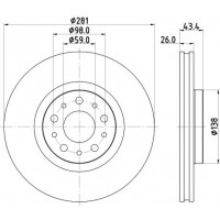 8DD 355 132-131 HELLA PAGID Гальмівний диск