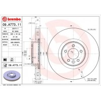 09.A773.11 BREMBO Гальмівний диск