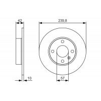 0 986 479 S52 BOSCH Гальмівний диск