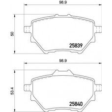 P 61 122 BREMBO КомплеК т гальмівних колодок, дискове гальмо