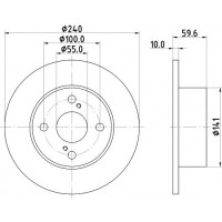 8DD 355 111-711 HELLA Гальмівний диск