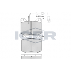 180250 ICER КомплеК т гальмівних колодок, дискове гальмо