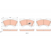 GDB3524 TRW КомплеК т гальмівних колодок, дискове гальмо
