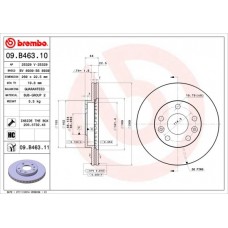 09.B463.10 BREMBO Гальмівний диск