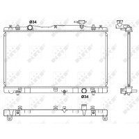53062 NRF Радіатор охолодження двигуна