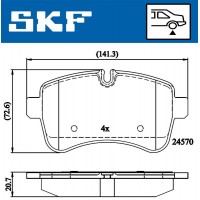 VKBP 90140 SKF КомплеК т гальмівних колодок, дискове гальмо