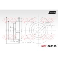 863308 MAXTECH Гальмівний диск
