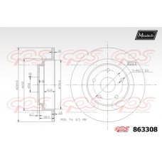 863308 MAXTECH Гальмівний диск