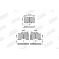571952J JURID КомплеК т гальмівних колодок, дискове гальмо