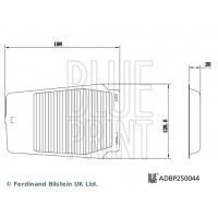 ADBP250044 BLUE PRINT Фільтр повітря у внутрішньому просторі