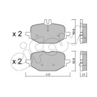822-1359-1 CIFAM Комплект гальмівних колодок дисковий гальм