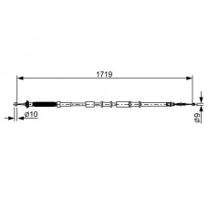 1 987 482 526 BOSCH Тросик, cтояночный тормоз