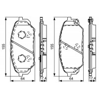0 986 495 310 BOSCH Комплект гальмівних колодок дисковий гальм