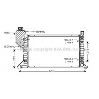 MSA2343 AVA QUALITY COOLING Радіатор охолодження двигуна