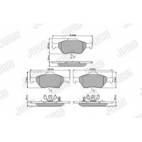 572576J JURID КомплеК т гальмівних колодок, дискове гальмо