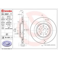 09.N361.11 BREMBO Гальмівний диск