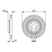0 986 479 V74 BOSCH Гальмівний диск