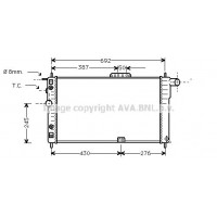 DWA2002 AVA QUALITY COOLING Радіатор охолодження двигуна