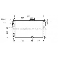 DWA2002 AVA QUALITY COOLING Радіатор охолодження двигуна