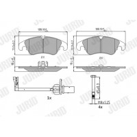 573247J JURID КомплеК т гальмівних колодок, дискове гальмо
