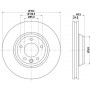8DD 355 128-061 HELLA PAGID Гальмівний диск