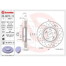 09.B270.1X BREMBO Гальмівний диск
