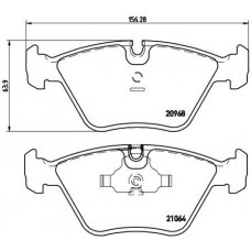 P 06 012 BREMBO Комплект гальмівних колодок дисковий гальм