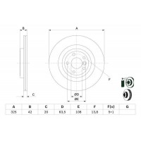 0 986 479 E61 BOSCH Гальмівний диск