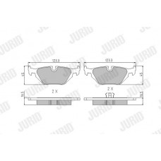 571527J JURID КомплеК т гальмівних колодок, дискове гальмо
