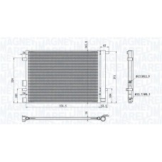 350203100700 MAGNETI MARELLI Конденсатор кондиціонера