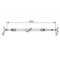 1 987 477 699 BOSCH Тросик, cтояночный тормоз