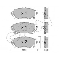 822-1234-0 CIFAM Комплект гальмівних колодок дисковий гальм
