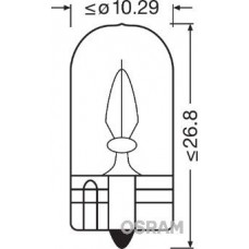 2821-02B OSRAM Лампа розжарювання, фонарь установленный в двери